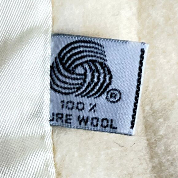 PAVILION Petites Vintage 80's Winter White 100% Wool Swing Coat Union Made Sz L - Picture 9 of 12